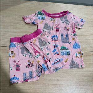Little Sleepies weekend in Paris two piece shirt and  size 12-18 months